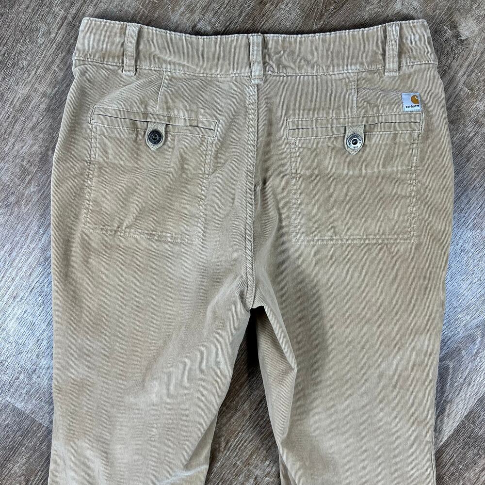 Y2K Carhartt Tan Corduroy Pants Original Fit Flare - Picture 4 of 7